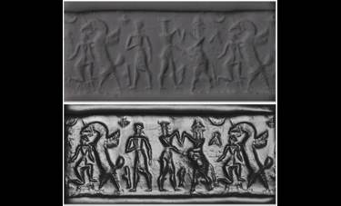 Reflectance Transformation Imaging of Cylinder Seal 
 Photo: Michael Magen / Moshe Caine, Courtesy of The Israel Museum, Jerusalem