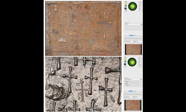 High resolution RTI stone inscriptions. St. Helena Chapel, Jerusalem