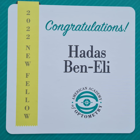 ברכות לד"ר הדס בן אלי על קבלת קידום לדרגת מרצה בכירה ו-Fellowship בארגון AAO