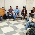 מפגש של בוגרי החוג לפוליטיקה ותקשורת עם סטודנטים